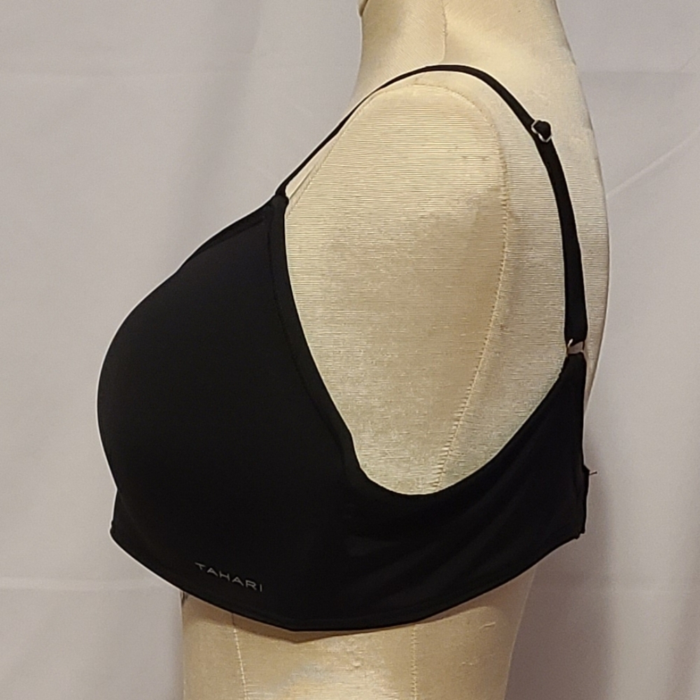 Tahari Black Moulded Wireless Bra - Picture 4 of 11